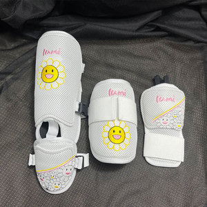 ओम गंध कढ़ाई सैंडविच जाल बेसबॉल नरम गेंद बल्लेबाज के पैर गार्ड कोहनी गार्ड - Product Image 3