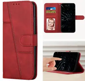 Retro Vintage Line Wallet Leather Case For Infinix Hot 30 Play 11 11S NFC NOTE 40 4G 30i 30 5G 11 Pro Smart 6 Flip Phone Cover