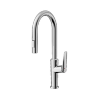 Keran dapur pegangan tunggal klasik Modern, keran dapur Pull-Out Mixer Deck Mounted Matt hitam Matt putih Gun abu-abu terbuat dari kuningan keramik