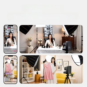 Yunxi S7 Version Professionnelle Améliorée 4K avec Stabilisation d'Image par Déplacement, Caméra Live <span class=keywords><strong>Reflex</strong></span> Monoculaire, Kit d'Éclairage Complet - Product Image 3