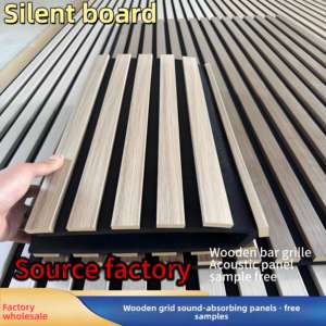 Premium Akupanels eco-friendly Pet pannello di parete acustica legno moderno Slat pannelli di parete per l'arredamento interno & Hotel riduzione del rumore - Product Image 4