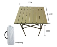 Table de camping multifonctionnelle de haute qualité et enroulable la plus populaire Table en bois et en aluminium