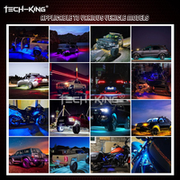 Luz LED RGB de Roca TECH-KING Controlada por App, Luz RGBW de Roca Impermeable con LED RGB para Chasis de Camiones, Coches y ATV