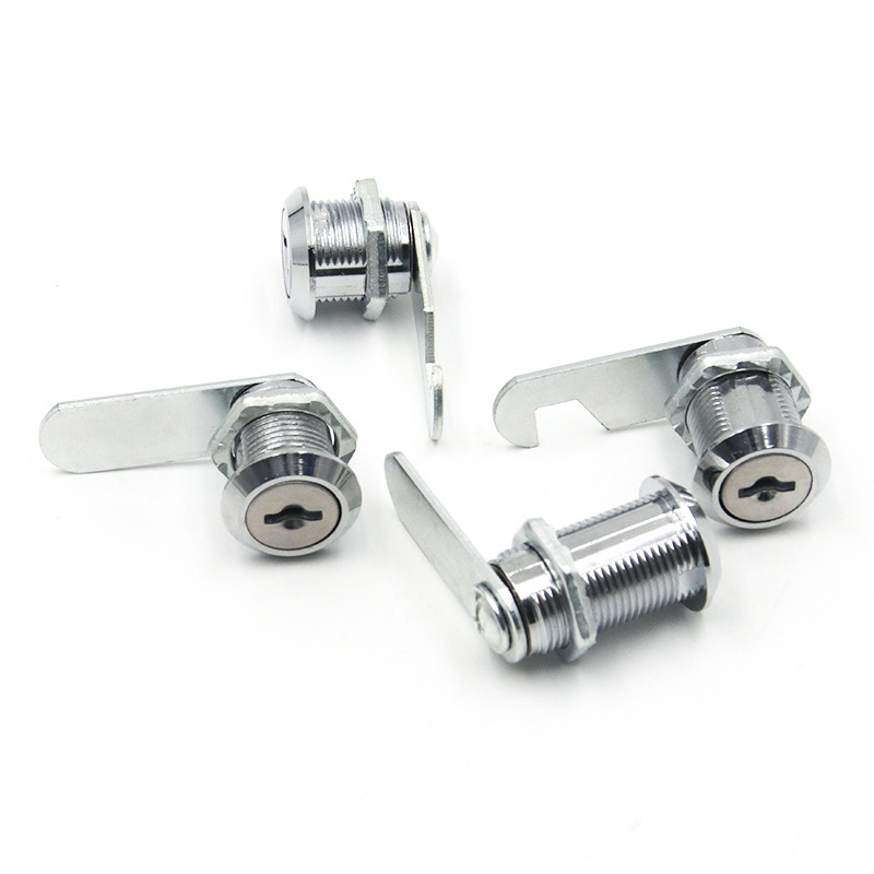 Cam Lock Zinc Alloy Chrome Cylinder Cabinet Drawer Lock Tubular Key 103-25 For Filing Cabinet Locker Meter Box · image 1