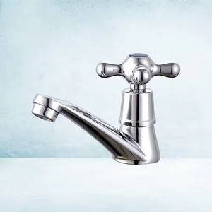 Robinet à eau froide simple à montage sur pont en alliage <span class=keywords><strong>de</strong></span> zinc chromé et plastique ABS, poignée croisée, avec noyau <span class=keywords><strong>de</strong></span> valve en céramique, prix d'usine bon marché - Product Image 6