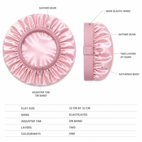 Bonnet de nuit pour cheveux avec bande élastique réglable 32x32cm Rose Lotus Eloria ZS2604 Quatre Saisons Fournisseur en gros OEM ODM