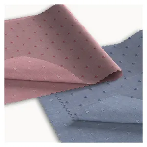 100% Cotton Fabric Small Jacquard Dobby Fabric Textiles for Breathable and Moisture Absorption Quick Drying Shirt Fabric