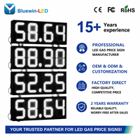 Letrero LED Impermeable para Precio de Gasolina, 4 Dígitos, Matriz de Puntos Rojos, Tablero LED para Precio de Combustible, Pantalla Digital para Gasolinera