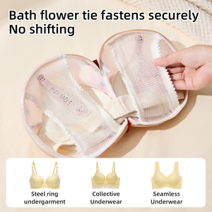 Support OEM Cute Stylish Lingerie <strong>Wash</strong> <strong>Bag</strong> Handheld Shell-Shaped <strong>Bag</strong> with <strong>Compartments</strong> for Organizing Underwear and Socks - Product Image 4