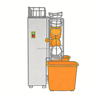 Presse-agrumes commercial entièrement automatique pour citrons, oranges et autres agrumes, avec panier d'alimentation, idéal pour les hôtels