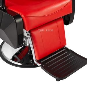 Móveis Modernos para Barbearia e Salão de Beleza: Equipamento de Salão de Estilo Luxuoso, Cadeira de Cabeleireiro Vermelha, Fabricante de Cadeira de Barbeiro - Product Image 6