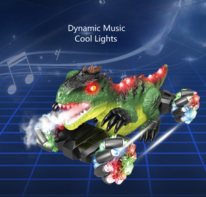 Voiture télécommandée Twist Dinosaur Spray - Véhicule télécommandé à mouvement complet avec pulvérisation à une touche, musique et boîte à fenêtre (cadeau idéal pour les enfants) - Product Image 6