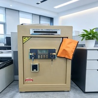 Schubladenförmiger Münzautomat-Safe für Hotels, Kassen und Rezeptionen, 70 cm hoher Stahlsafe mit Handkurbel für Münzen