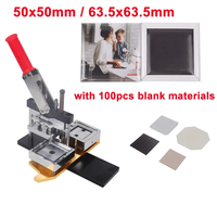 Kit de fabrication de magnets photo automatiques carrés et rectangulaires semi-automatiques 50*50MM et 63.5*63.5MM avec matériaux inclus