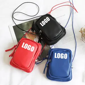 custom Korean girl PU leather creative design new women's Bag Mini nylon satchel fashion mobile phone small square bag