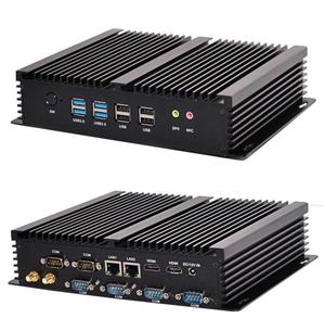 Không Quạt Công Nghiệp Mini PC Intel Celeron 2955U/core i3 4005u/i3 5005U/i5 4200u/I7 4500U CPU <span class=keywords><strong>Dual</strong></span> <span class=keywords><strong>Lan</strong></span> giá rẻ máy tính mini - Product Image 1