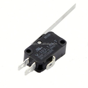 Micro-interrupteur à bouton 10A, résistant à la chaleur, petit interrupteur à longue tige V-103-1A4-T - Product Image 6