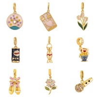 Galerie Sweet & Chic |   Pendentifs en acier inoxydable plaqué PVD 18 carats pour la fabrication de bijoux DIY |   Durable, imperméable, hypoallergénique
