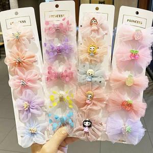 5 New Designer Little Girl Kids Princess accessori per capelli Set Bowtie Hairclip Tulle <span class=keywords><strong>Goody</strong></span> Doll fiocchi per capelli per bambini con clip - Product Image 2