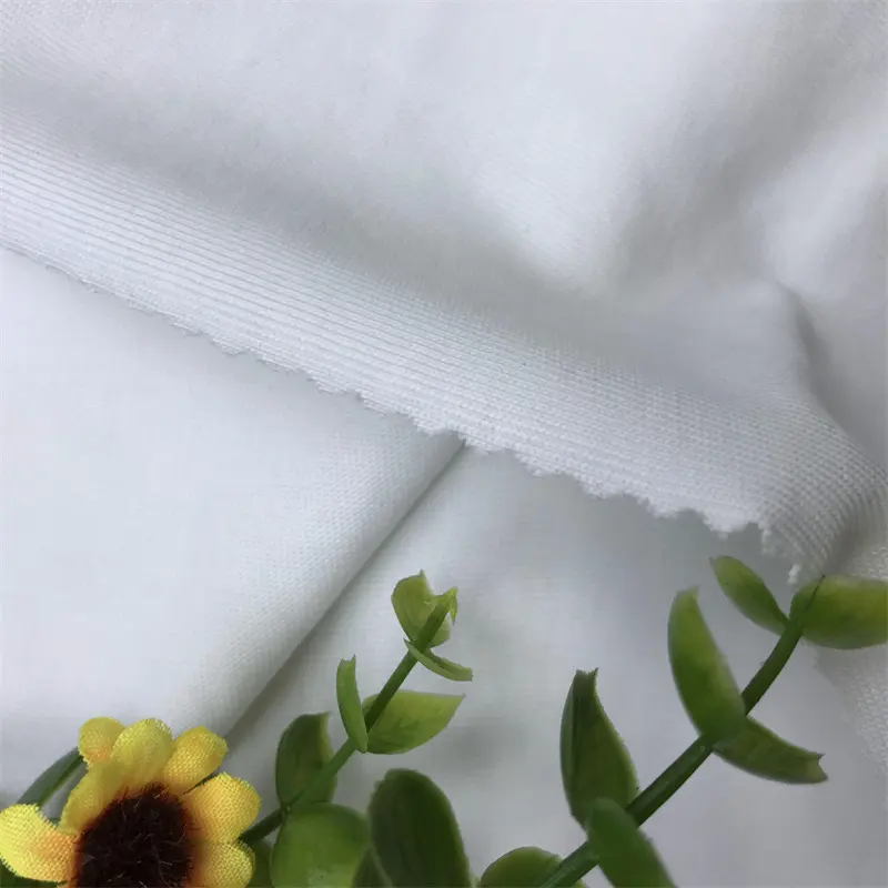 Heavyweight 100% Cotton Jersey Fabric 230gsm Single Jersey Knit T-Shirt Girls Boys Combed Yarn Fusible Lingerie Solid Dress