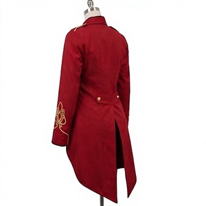 Red Women Hussar Jacket <b>Vintage</b> Windproof Quilted <b>Button</b> Front Ceremonial Uniform Outerwear - Product Image 4
