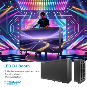 Cabine DJ LED de haute qualité RMGLED avec écran LED, personnalisable sur roues, élégante, avec bar, pour installation DIY en extérieur - Product Image 1
