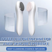 Brosse nettoyante électrique 2-en-1 étanche pour le visage, exfoliant micro-courant, appareil de soin de la peau pour le visage et le cou