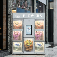 AIT Distributeur automatique de fleurs fraîches à grande grille, refroidi par air, petite unité sans pilote en libre-service