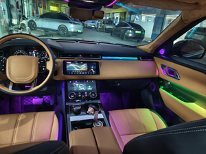 Éclairage d'ambiance Symphony pour <span class=keywords><strong>Land</strong></span> <span class=keywords><strong>Rover</strong></span> Range <span class=keywords><strong>Rover</strong></span> <span class=keywords><strong>Velar</strong></span> 2017-2025, lampe d'ambiance LED intérieure, moule SV en option, haut-parleur de pilier A - Product Image 3