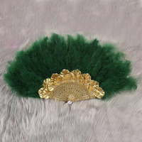 Éventail en plumes de dinde teintes pour fêtes, spectacles et décorations de mariage