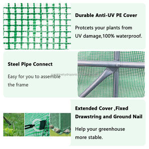 Serres portatives d'extérieur pour arrière-cour, hangars à cloches, serre en tunnel étanche pour plantes. - Product Image 3