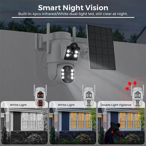 6MP Double Lens Outdoor Solar <b>Camera</b> PTZ 8 Cameras 16 Channel WIFI NVR 12" Screen Monitor Battery <b>Wireless</b> CCTV <b>System</b> - Product Image 4