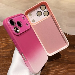 เคสซิลิโคนเหลวสีไล่เฉดแบบหน้าต่างขนาดใหญ่ สำหรับ iPhone 17 16 15 14 Pro Max 13 12 Air Plus ป้องกันแรงกระแทก - Product Image 3