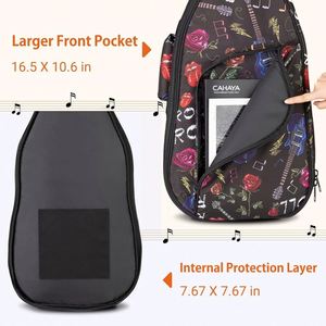 Échantillon gratuit, usine source, prend en charge l'OEM, sacs de guitare acoustique classique en coton et polyester imperméable de 38-41 pouces - Product Image 5