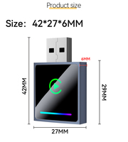 Mini adaptateur sans fil 2 en 1 CarPlay et Android Auto, Plug and Play, port USB Type C