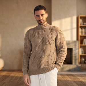Suéter de Cuello Redondo para Hombre, Invierno, Manga Larga, 80% Eco-Cachemira, 20% Lana Merino, Antipelusas, Tejido, ODM, Hecho en Italia - Product Image 2