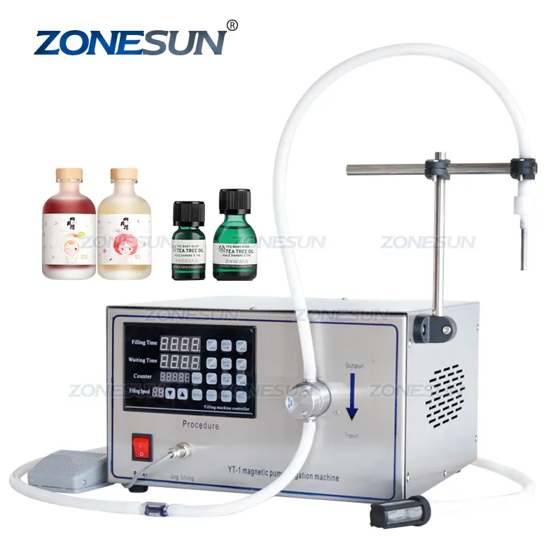 ZONESUN ZS-YG1 Magnetico Pompa Singola Testa Piccola Macchina di Rifornimento di Acqua di Profumo di Macchine Per il Riempimento di Liquido di Riempimento