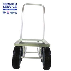 Carro de herramientas de aluminio multiusos TC4516AL Carretilla de mano de metal de 4 ruedas para almacén de jardín de construcción - Product Image 2