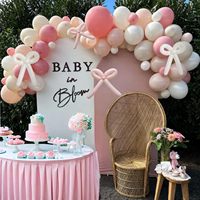 Kit d'arche de guirlande de ballons en latex pour anniversaire de filles, baby shower, révélation du sexe, décoration murale et fournitures de fête