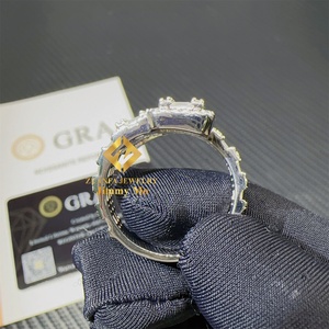 2,61 Karat GRA-Zertifiziert 925 Silber Diamanttester-geprüft VVS1 Baguette Moissanit Iced Out Schmuck Hip-Hop <span class=keywords><strong>Ring</strong></span> für Herren - Product Image 3