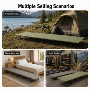 <span class=keywords><strong>Lit</strong></span> <span class=keywords><strong>de</strong></span> camp pliable en alliage d'aluminium léger <span class=keywords><strong>pour</strong></span> le camping en plein air, la sieste au bureau et les voyages - Product Image 2