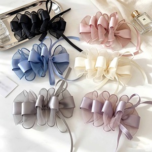 New Korean style double-layer mesh 3D <b>bow</b> head <b>clip</b>, ponytail <b>clip</b>, downward spring <b>clip</b>. - Product Image 3