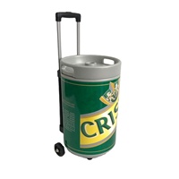 Refroidisseur en plastique HS 19L glacière avec chariot Keg refroidisseur dur pour le camping sport glacière avec logo promotion glacière