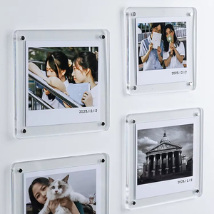 <span class=keywords><strong>Cadre</strong></span> photo <span class=keywords><strong>magnétique</strong></span> <span class=keywords><strong>transparent</strong></span> en acrylique, autocollant pour réfrigérateur, présentoir pour petites cartes, design en forme de brique, rectangulaire, carré, <span class=keywords><strong>cadre</strong></span> personnalisé - Product Image 1