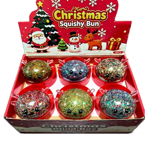 Jouet anti-stress Squishy en forme de boulette de Noël en forme d'élisar, boîte surprise, rebond lent, décompression/balle anti-stress, silicone TPE, unisexe, 14 ans - Product Image 5
