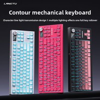 Clavier mécanique Langtu LT84 à touches interchangeables à chaud, clavier filaire pour PC, touches imprimées sur le côté