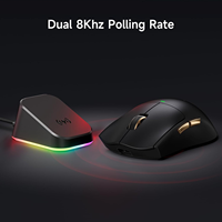 Ratón Inalámbrico para Juegos MCHOSE K7 Ultra, Ultraligero, Sensor PAW3950, 120 Horas de Autonomía, Base de Carga Magnética