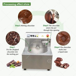 Mini máquina manual de derretir y templar chocolate para barras pequeñas, con rueda para moldear y recubrir, capacidad de 8 kg - Product Image 5