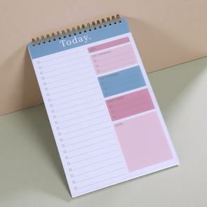 Carnet de planification journalier, hebdomadaire et mensuel personnalisé en tissu doré, format B5, avec couverture en spirale, non daté, idéal comme cadeau, produit imprimé - Product Image 4