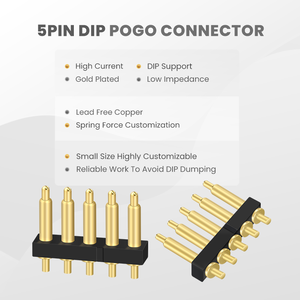 Thâm quyến Giống Như Không Thấm Nước 5 Pin Mùa Xuân Nạp Brass Pogo Pin Yuxi Cho Docking Bàn Phím Điện Thoại - Product Image 3